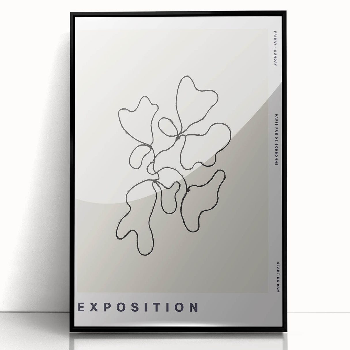 Minimalist Abstract Line Art: "Exposition" Modern Art Print