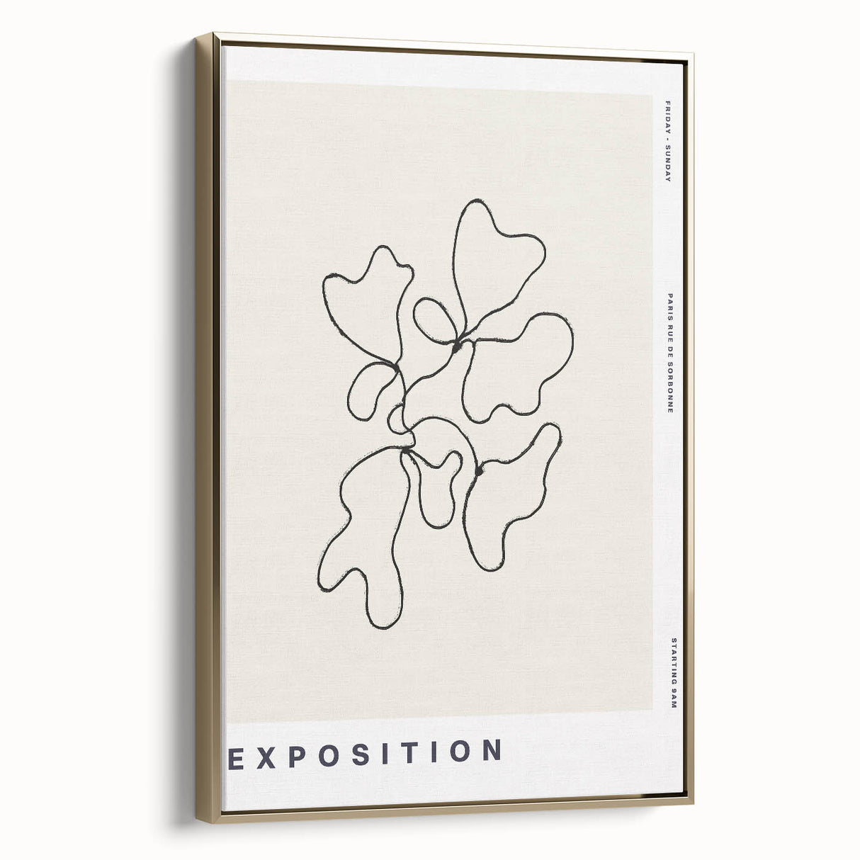Minimalist Abstract Line Art: "Exposition" Modern Art Print