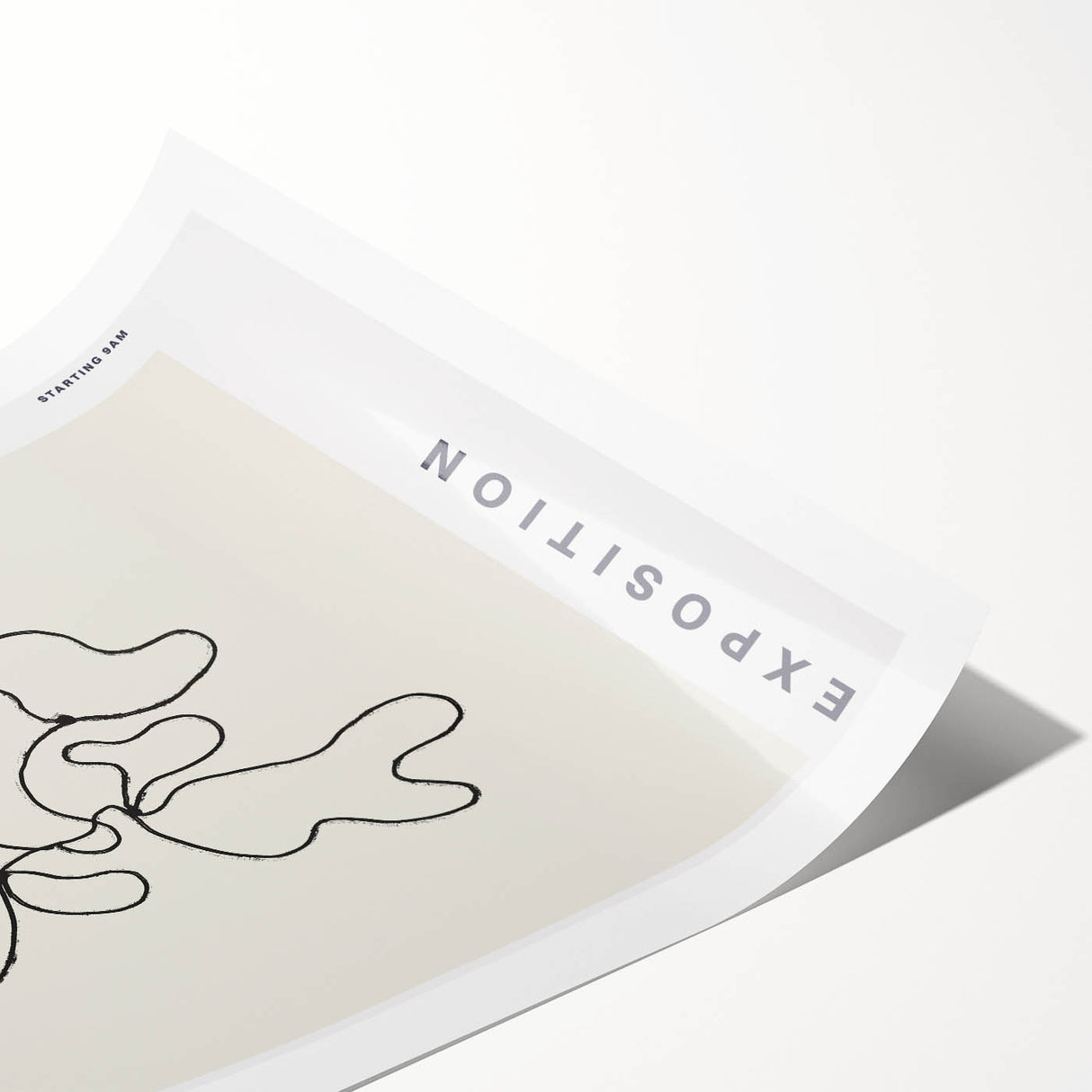 Minimalist Abstract Line Art: "Exposition" Modern Art Print
