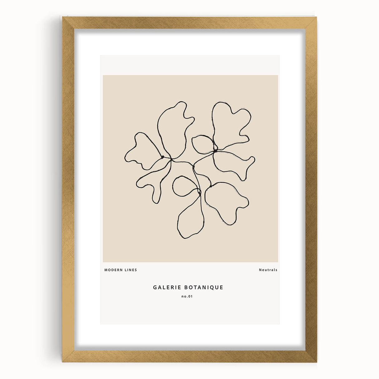 Minimalist Botanical Line Art: "Galerie Botanique No.01" Neutral Modern Print