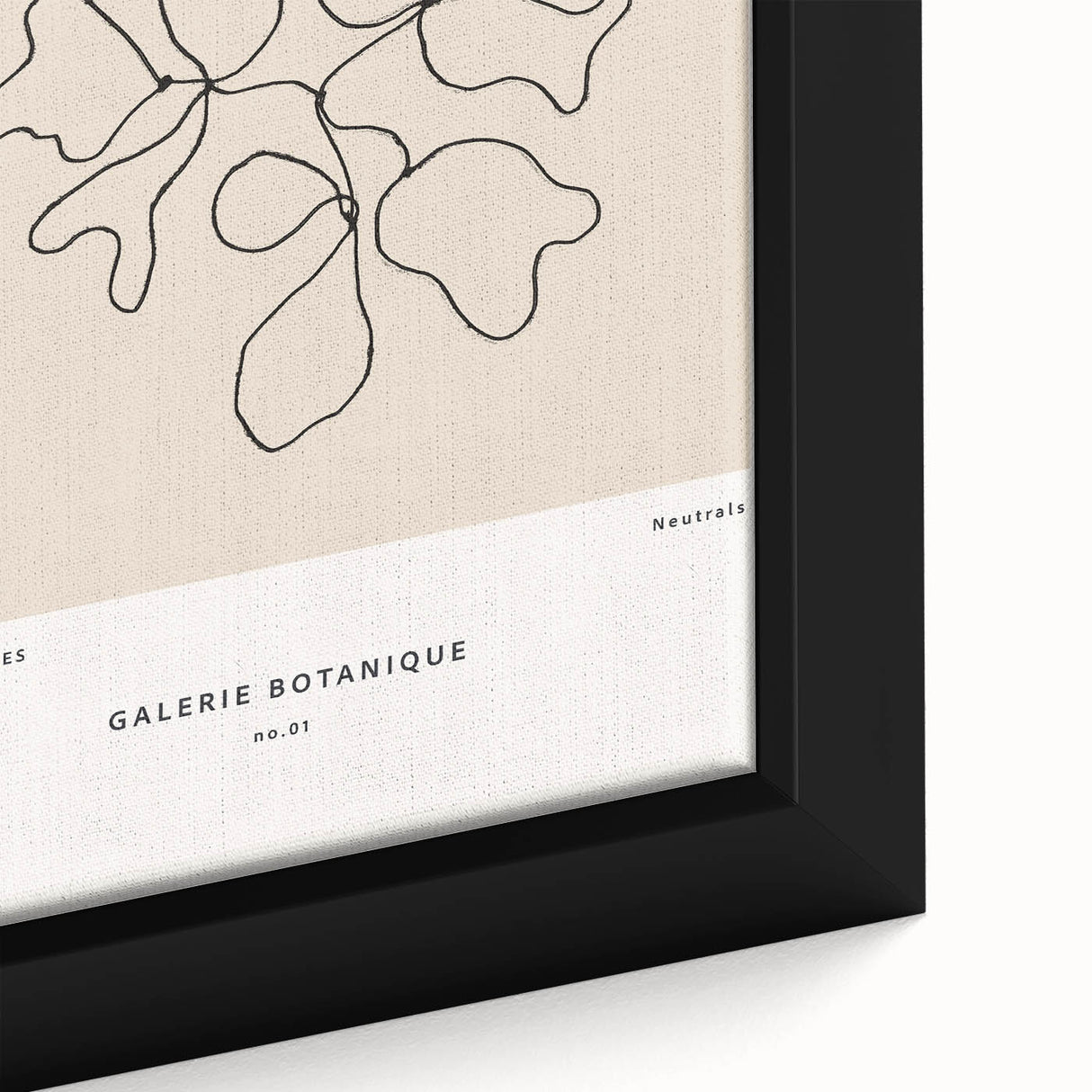 Minimalist Botanical Line Art: "Galerie Botanique No.01" Neutral Modern Print