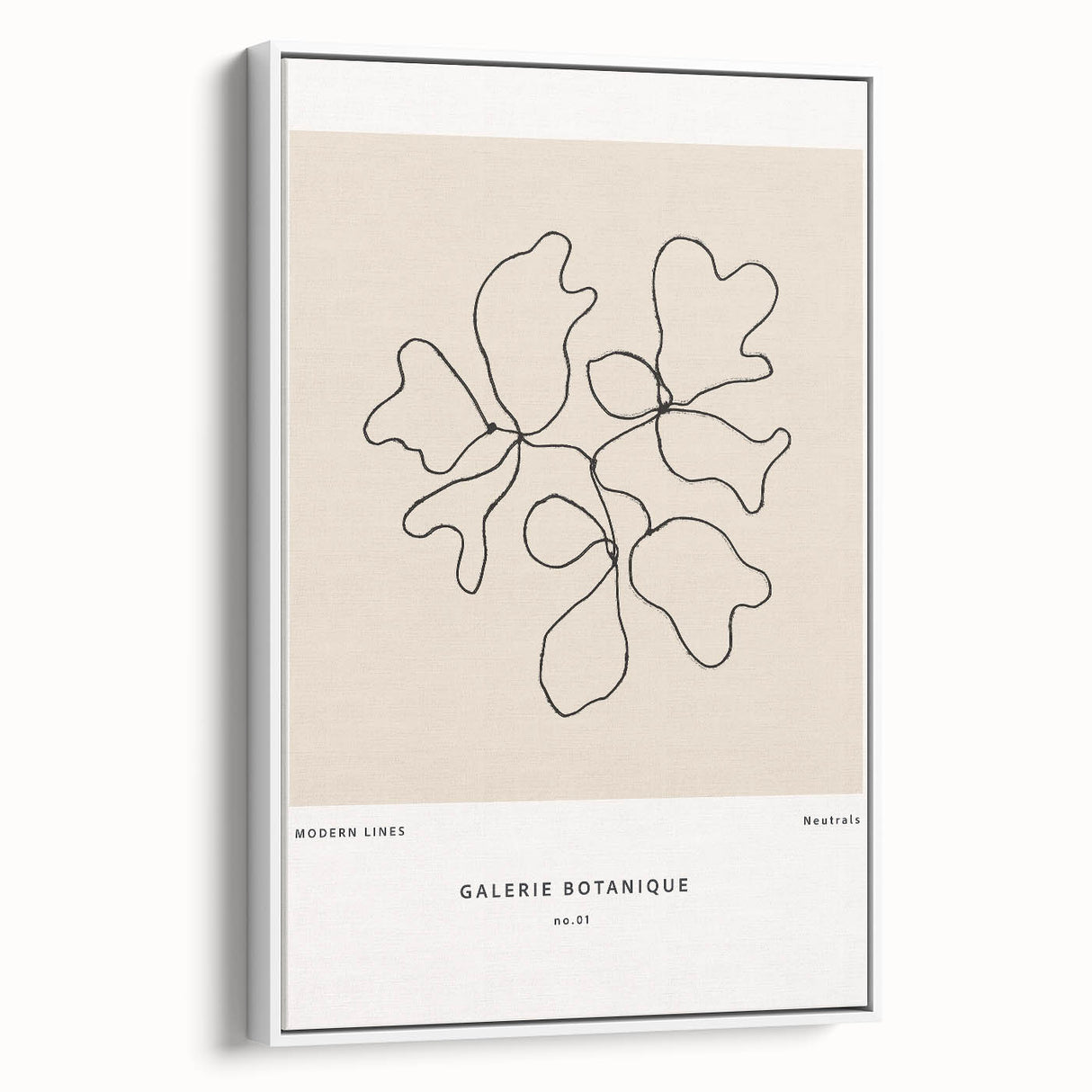 Minimalist Botanical Line Art: "Galerie Botanique No.01" Neutral Modern Print