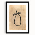 Minimalist Abstract Line Art: Organic Shape with Neutral Background