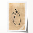 Minimalist Abstract Line Art: Organic Shape with Neutral Background