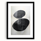Minimalist Abstract Wall Art – Black Organic Shapes on White Canvas
