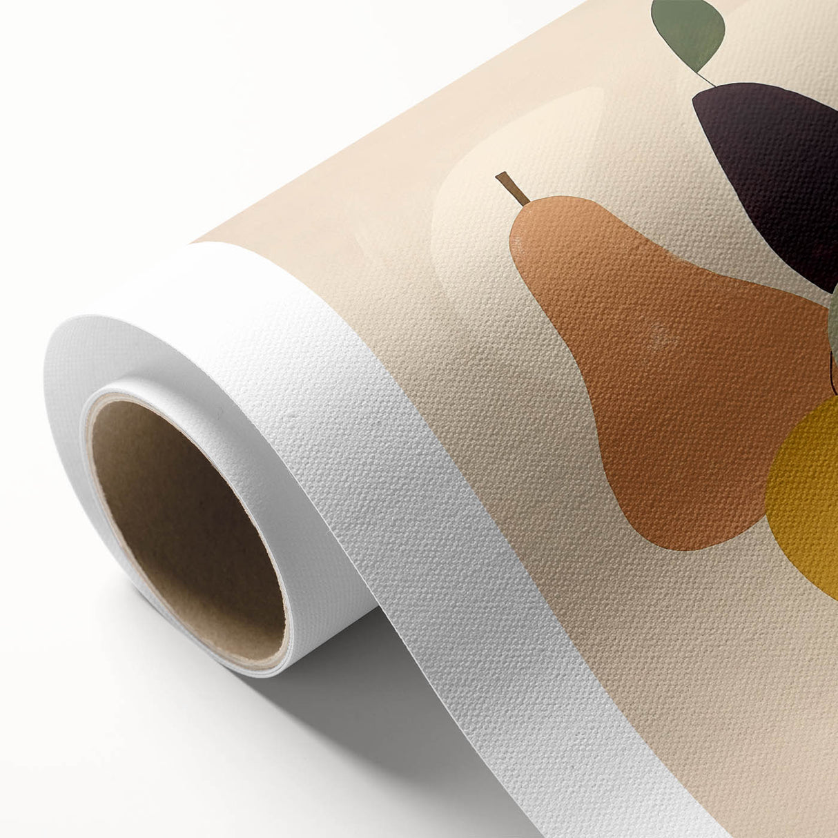 Minimalist Abstract Fruit Art: Bold Shapes and Soft Tones