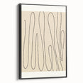 Minimalist Abstract Line Art – Modern Black and Beige Wall Art for Home Decor