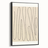 Minimalist Abstract Line Art – Modern Black and Beige Wall Art for Home Decor
