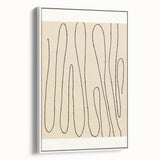 Minimalist Abstract Line Art – Modern Black and Beige Wall Art for Home Decor
