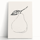 Minimalist Wall Art - Elegant Pear Line Drawing for Modern Home Decor