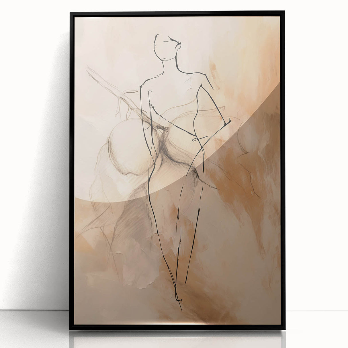 Minimalist Wall Art - Botanical and Figure Line Drawing for Modern Decor