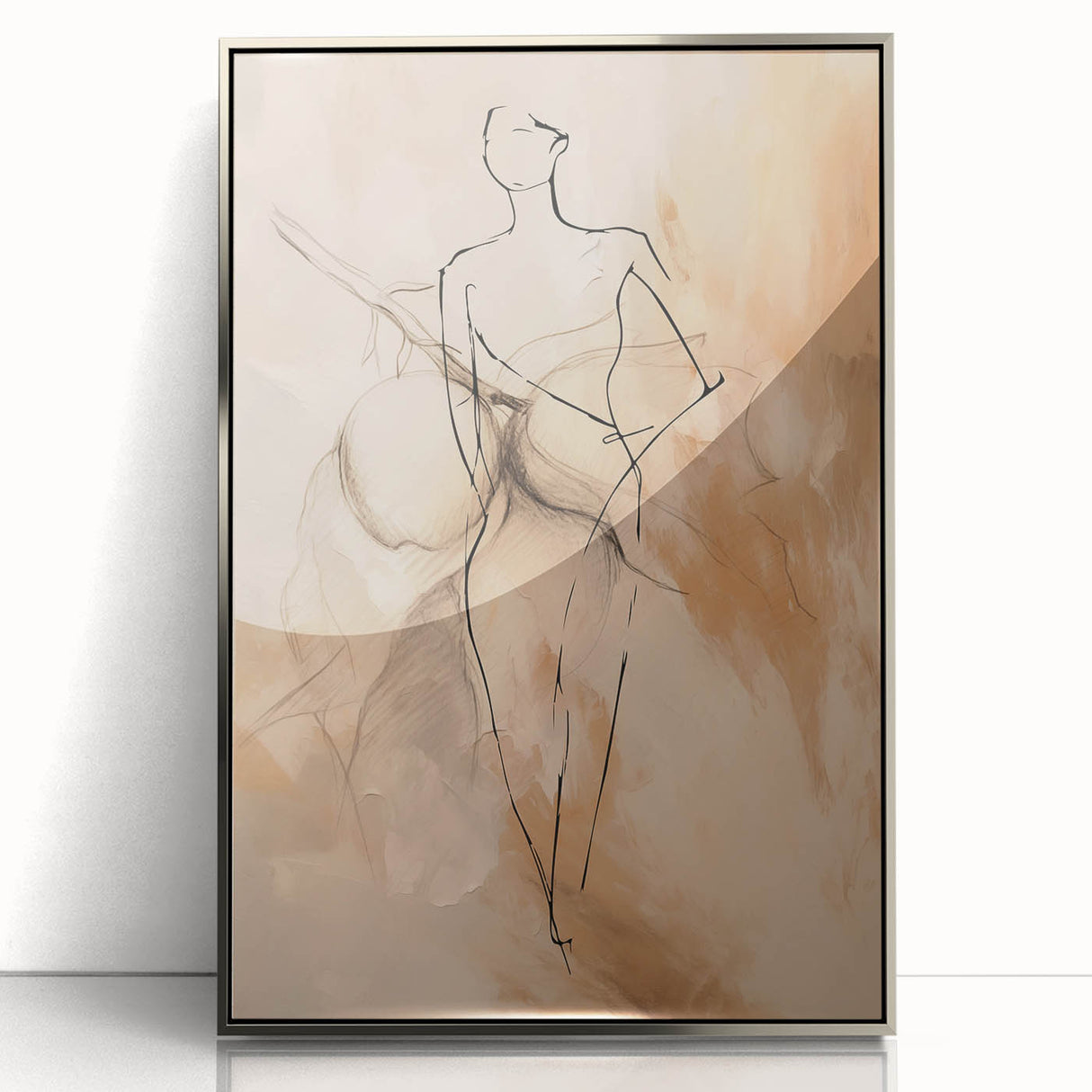 Minimalist Wall Art - Botanical and Figure Line Drawing for Modern Decor