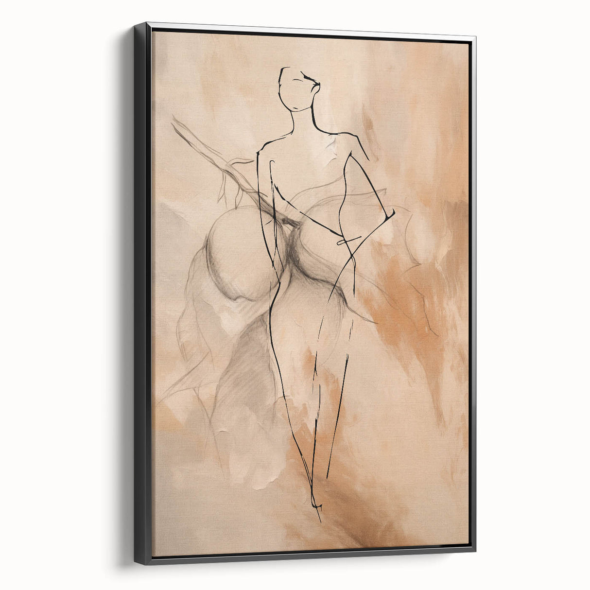 Minimalist Wall Art - Botanical and Figure Line Drawing for Modern Decor