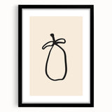 Minimalist Line Art – Abstract Modern Fruit Drawing for Stylish Decor