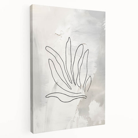 Minimalist Botanical Line Art – Abstract Plant Drawing for Modern Decor