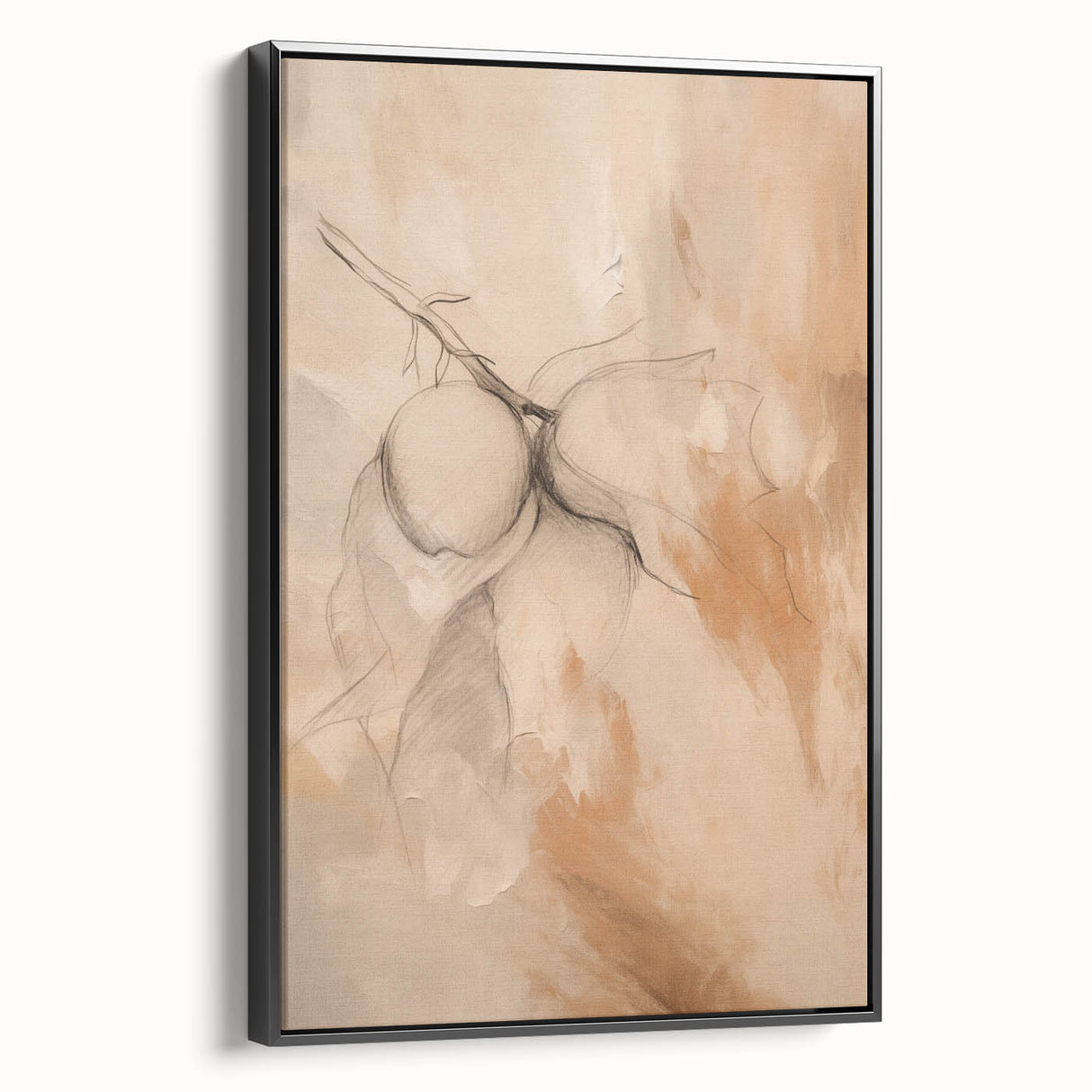 Minimalist Botanical Art – Abstract Fruit Line Drawing for Modern Decor