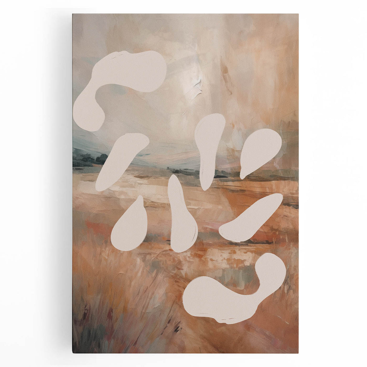 Abstract Minimalist Landscape – Modern Organic Forms and Nature-Inspired Art