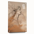 Minimalist Portrait Art – Elegant Line Drawing with Soft Earth Tones