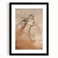 Minimalist Portrait Art – Elegant Line Drawing with Soft Earth Tones