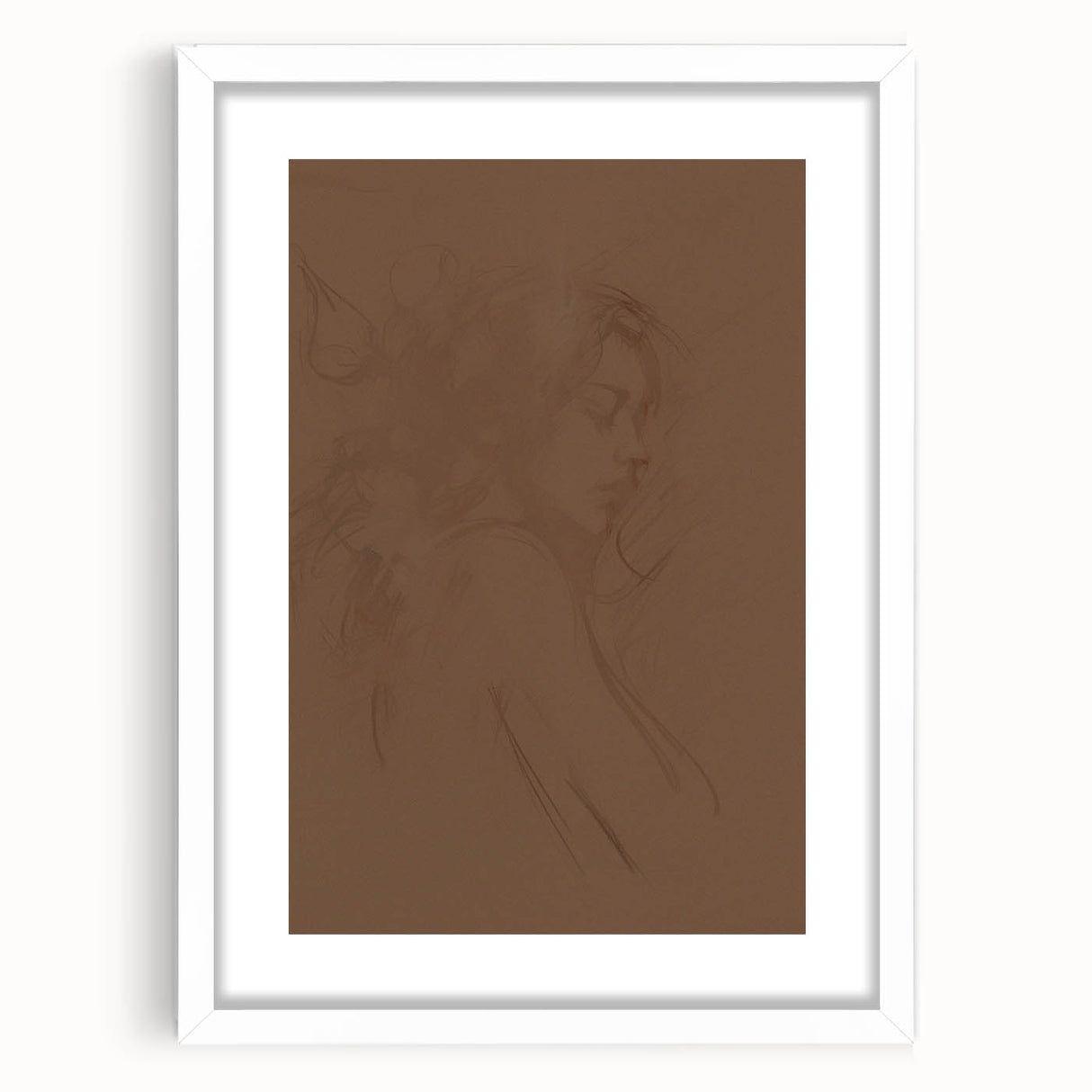 Modern Minimalist Wall Art – Elegant Female Sketch for Simple Decor