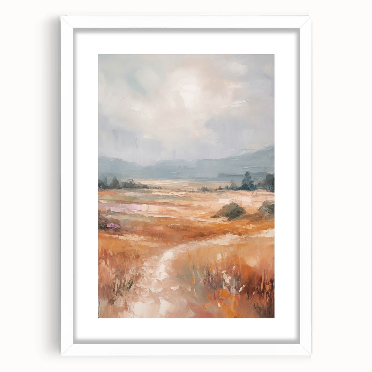 Minimalist Landscape Art – Abstract Nature Painting for Modern Decor