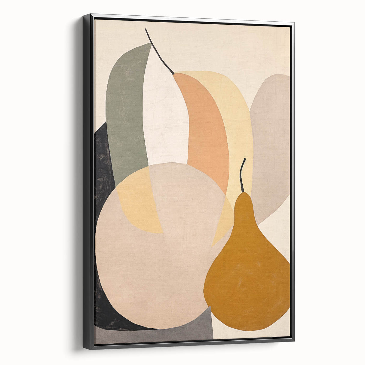 Modern Minimalist Art Print – Clean Line Abstract Pear Design