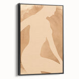 Minimalist Art Print – Elegant Silhouette in Earthy Tones