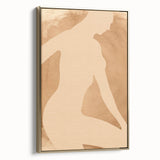 Minimalist Art Print – Elegant Silhouette in Earthy Tones