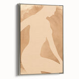 Minimalist Art Print – Elegant Silhouette in Earthy Tones