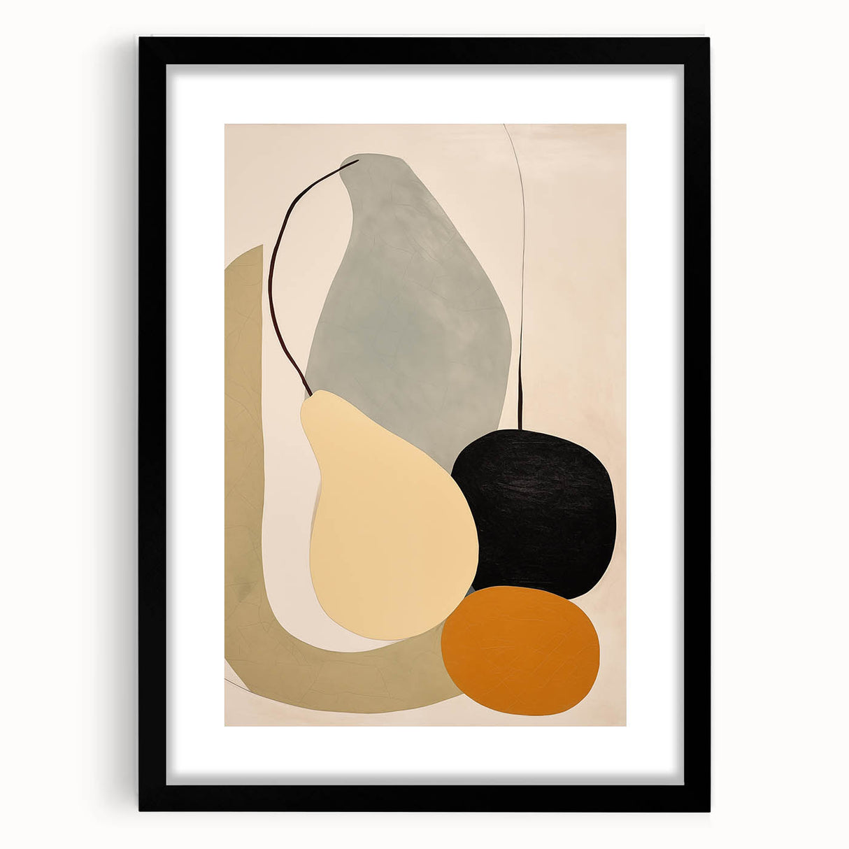 Modern Minimalist Art – Abstract Geometric Shapes in Earthy Tones