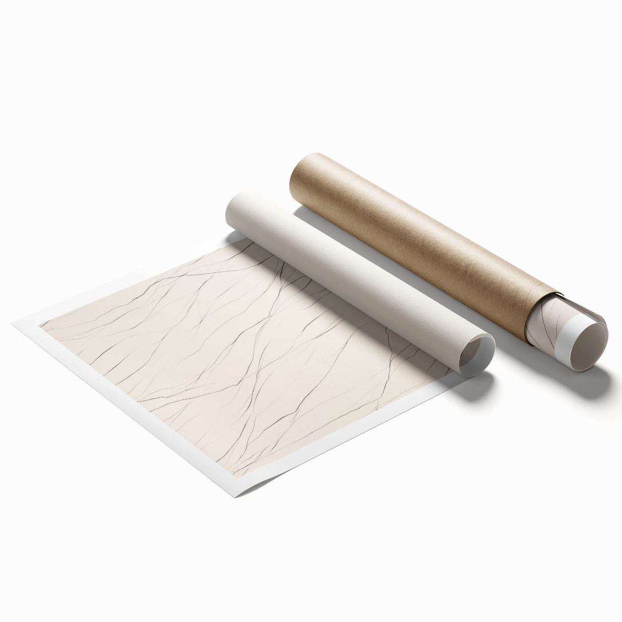Minimalist Wall Art – Abstract Clean Line Pattern in Neutral Tones