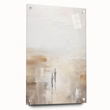 Minimalist Abstract Art – Subtle Landscape with Figures in Neutral Tones