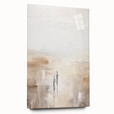 Minimalist Abstract Art – Subtle Landscape with Figures in Neutral Tones