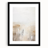 Minimalist Abstract Art – Subtle Landscape with Figures in Neutral Tones
