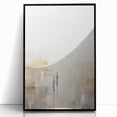 Minimalist Abstract Art – Subtle Landscape with Figures in Neutral Tones