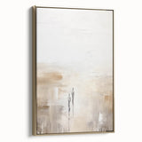 Minimalist Abstract Art – Subtle Landscape with Figures in Neutral Tones