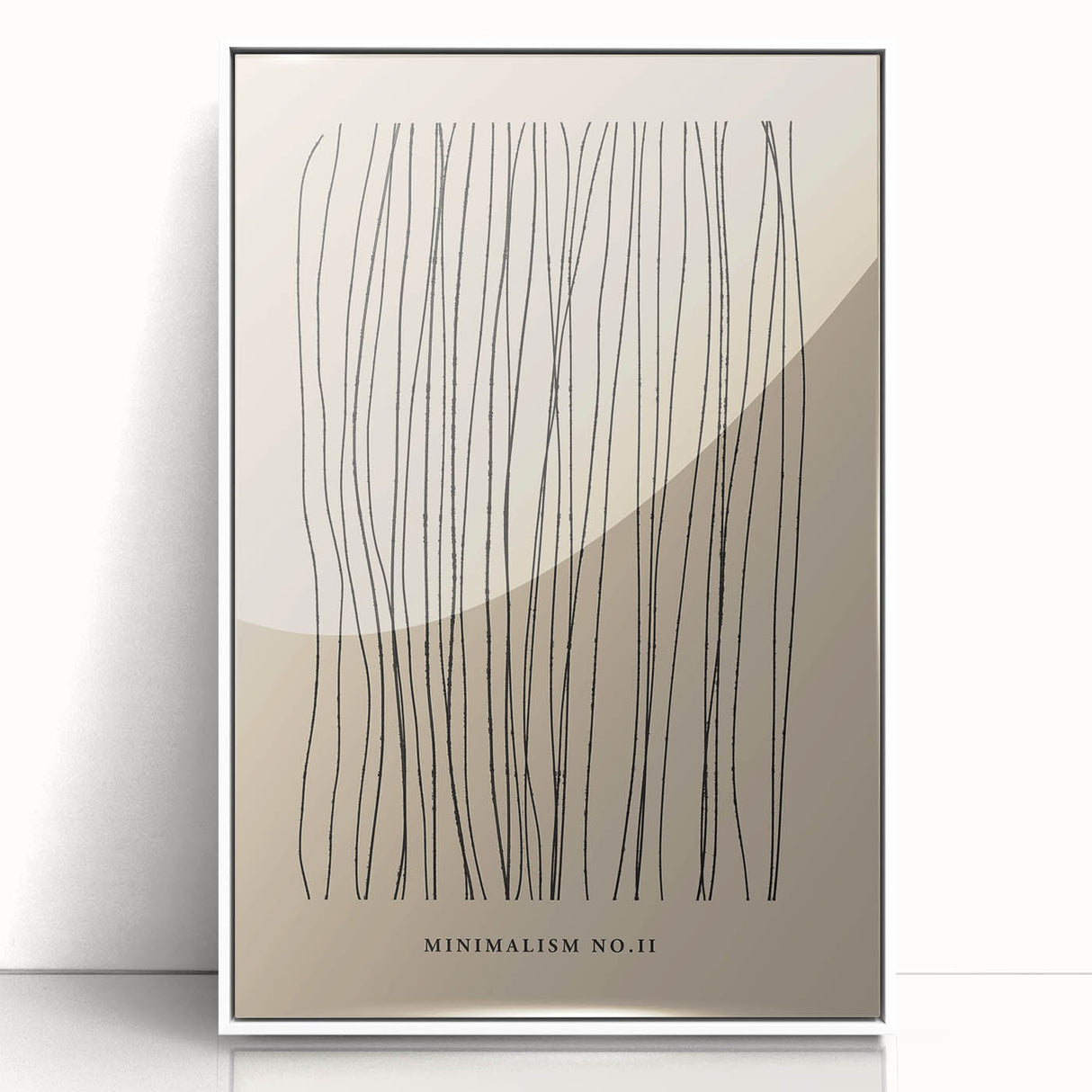 Minimalist Abstract Line Art – Minimalism No.II in Neutral Tones
