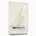 Minimalist Sailboat Art – Black and White Nautical Drawing
