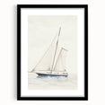 Minimalist Sailboat Art – Black and White Nautical Drawing
