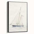 Minimalist Sailboat Art – Black and White Nautical Drawing