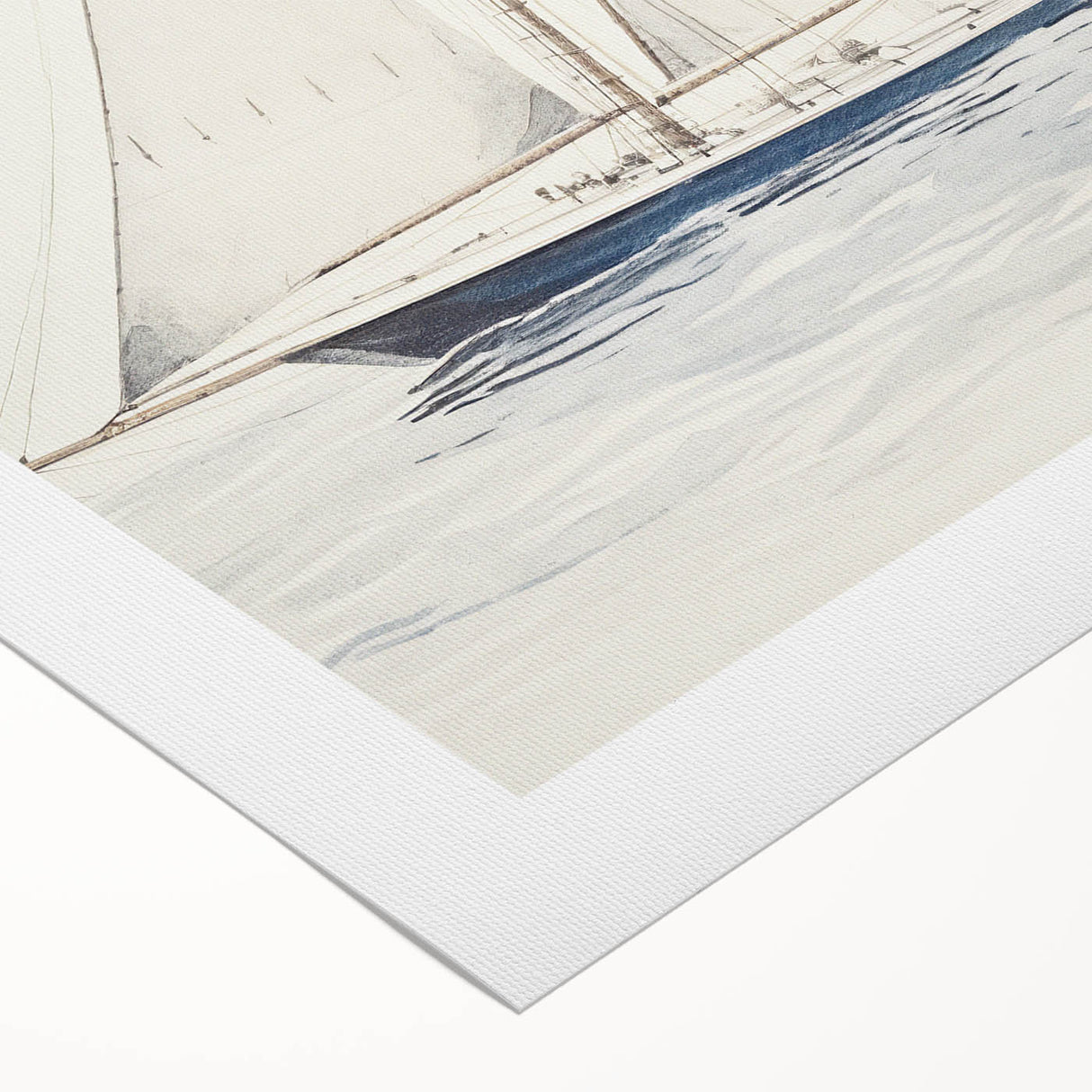 Minimalist Sailboat Art – Black and White Nautical Drawing