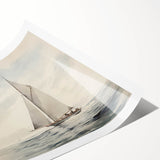 Minimalist Sailboat Wall Art – Serene Nautical Design in Soft Tones