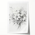 Minimalist Floral Sketch – Detailed Pencil Drawing of Flowers