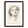 Minimalist Portrait Art – Elegant Pencil Drawing of a Woman