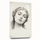 Minimalist Portrait Art – Graceful Pencil Drawing of a Woman