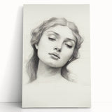 Minimalist Portrait Art – Graceful Pencil Drawing of a Woman