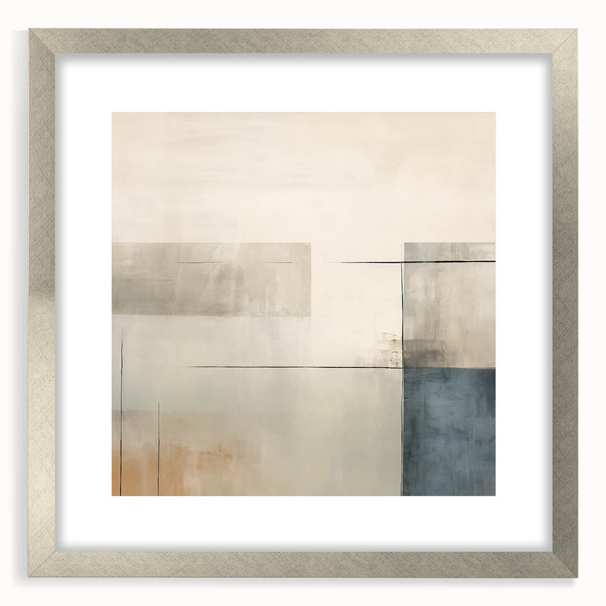 Minimalist Geometric Wall Art – Soft Abstract Design in Neutral Tones