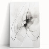 Modern Minimalist Wall Art - Black and White Abstract Line Art Prints