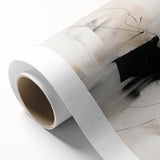 Modern Minimalist Wall Art - Abstract Black and White Line Design