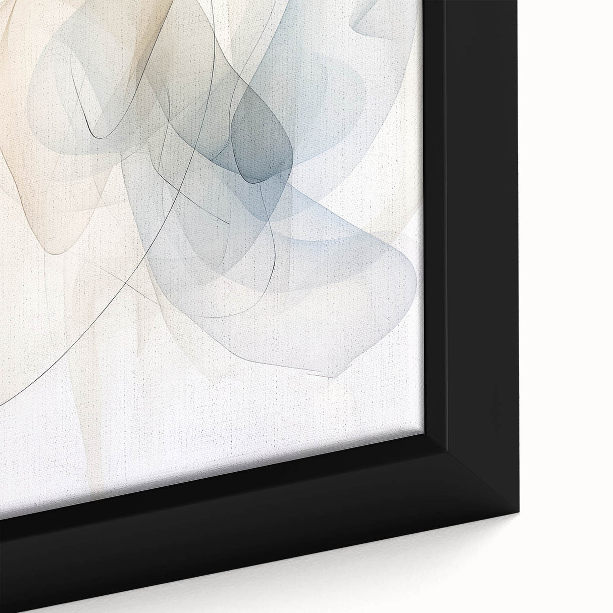 Minimalist Abstract Wall Art - Soft Flowing Lines in Neutral Tones